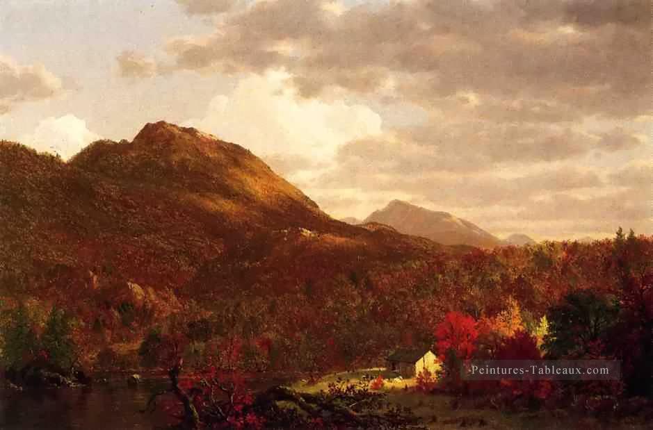 Automne sur le paysage d’Hudson Fleuve Hudson Frederic Edwin Church Peintures à l'huile